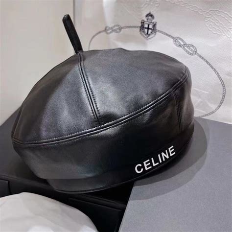 celine leather beret|celine beauté.